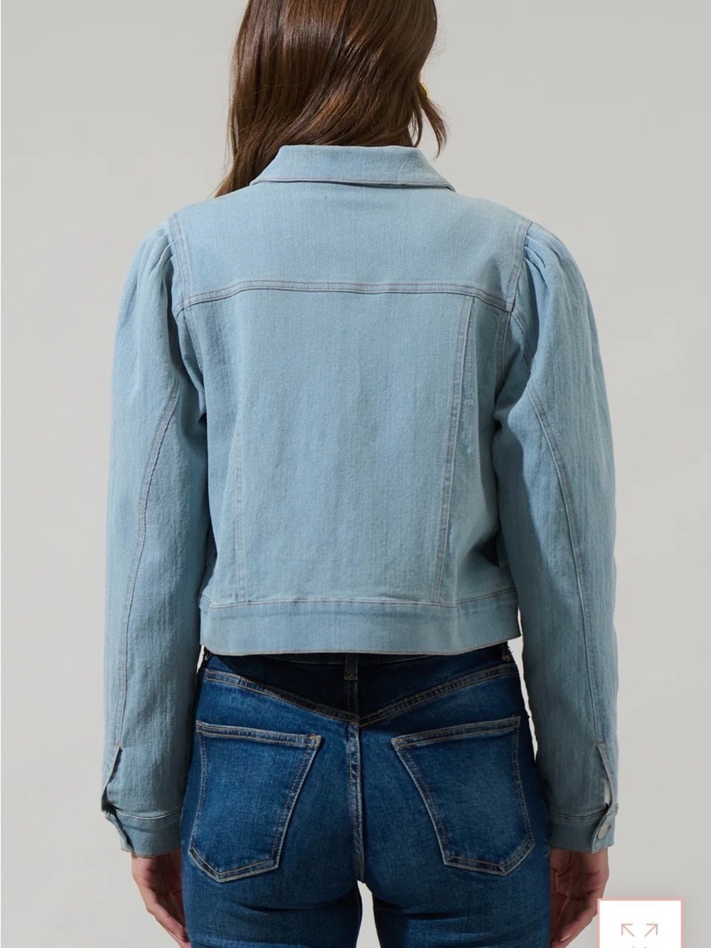 Sugarlips Light Blue Denim Jean Jacket - Picture 5 of 5